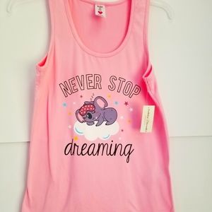 Girls pink 2 set pijama shorts size medium